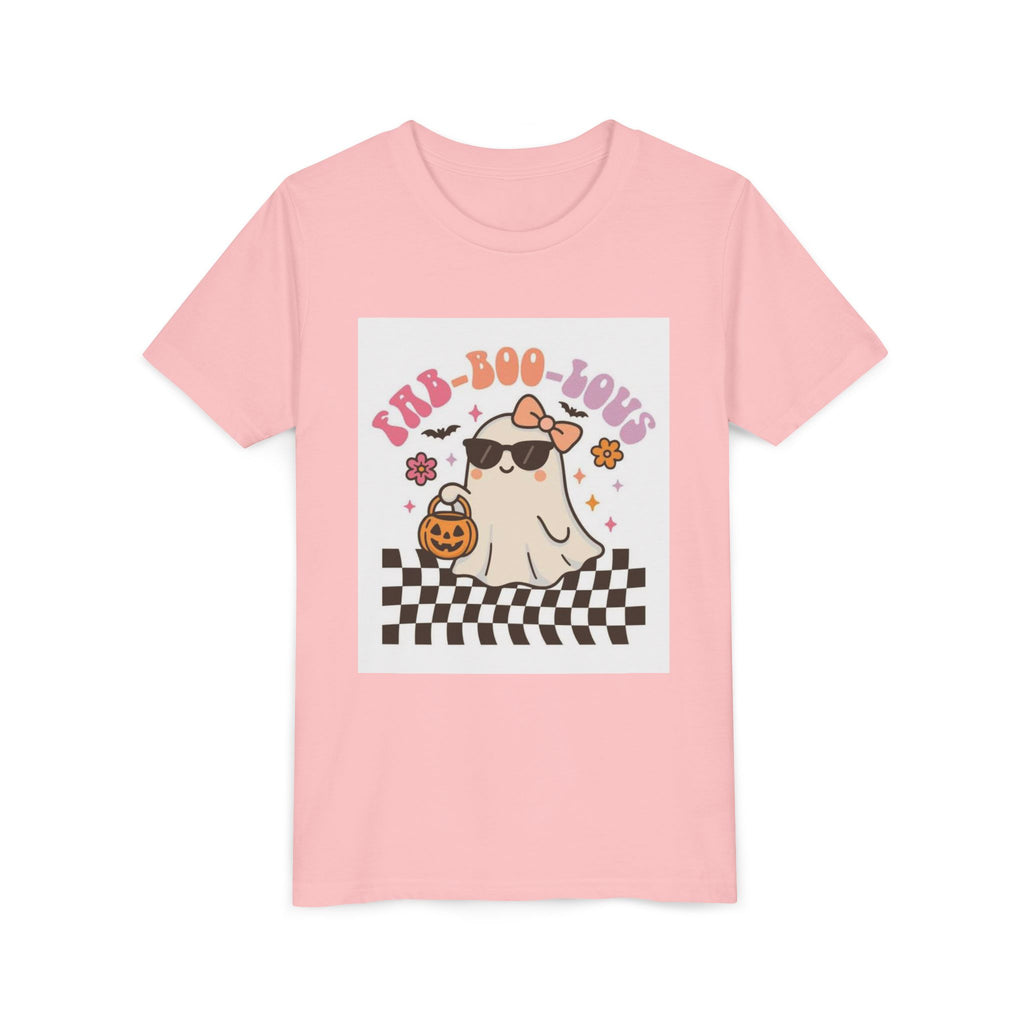 Youth Tee — "Fab-Boo-Lous" Cute Ghost Halloween Shirt