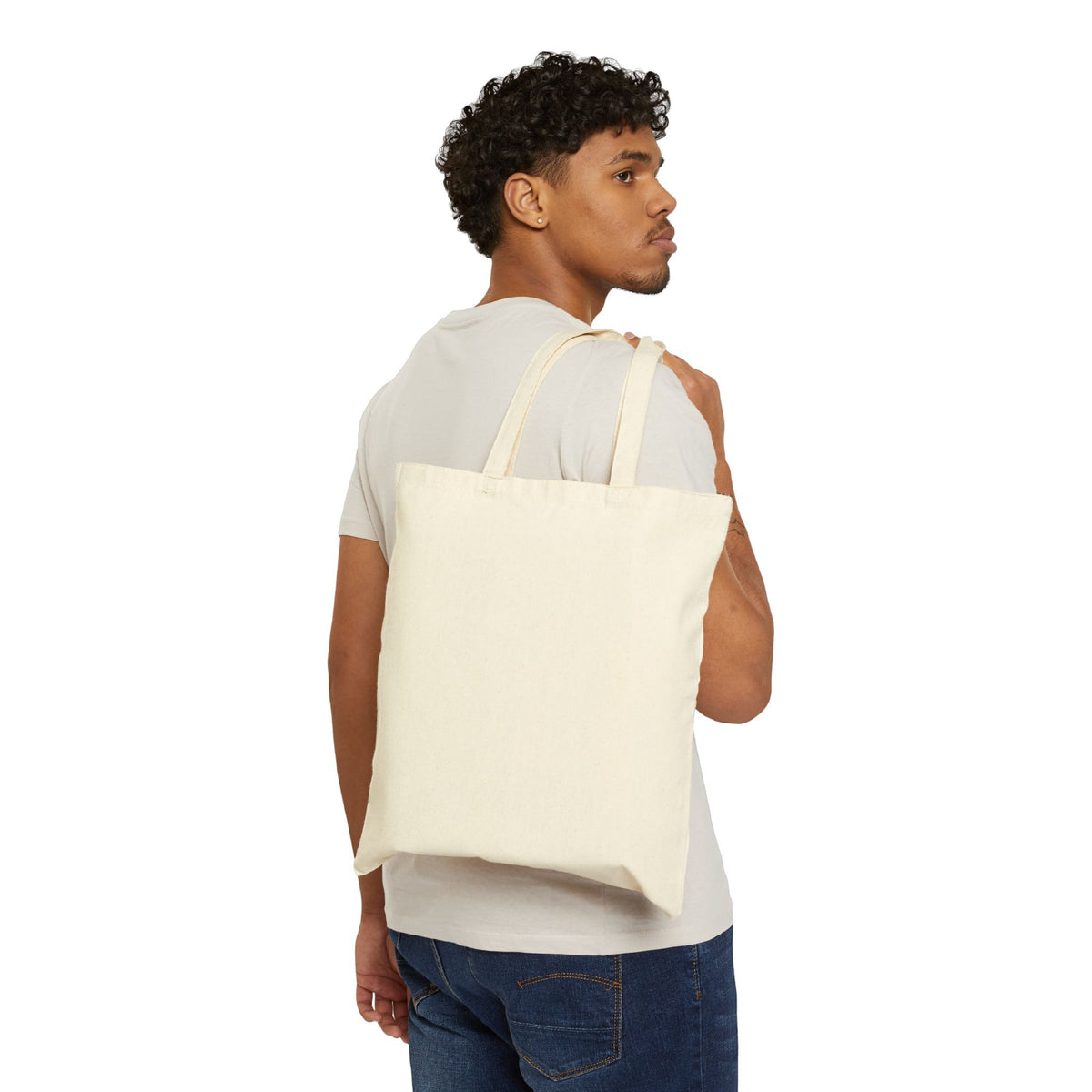 Halloween Pumpkin Tote - "Here For The Boos" Cotton Canvas Bag