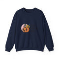 Halloween Sweatshirt — "Here for the Boos" Cute Pumpkin Skull Graphic