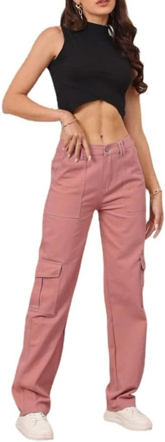High Waisted Cargo Pants