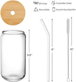 Glass Cups with Bamboo Lids