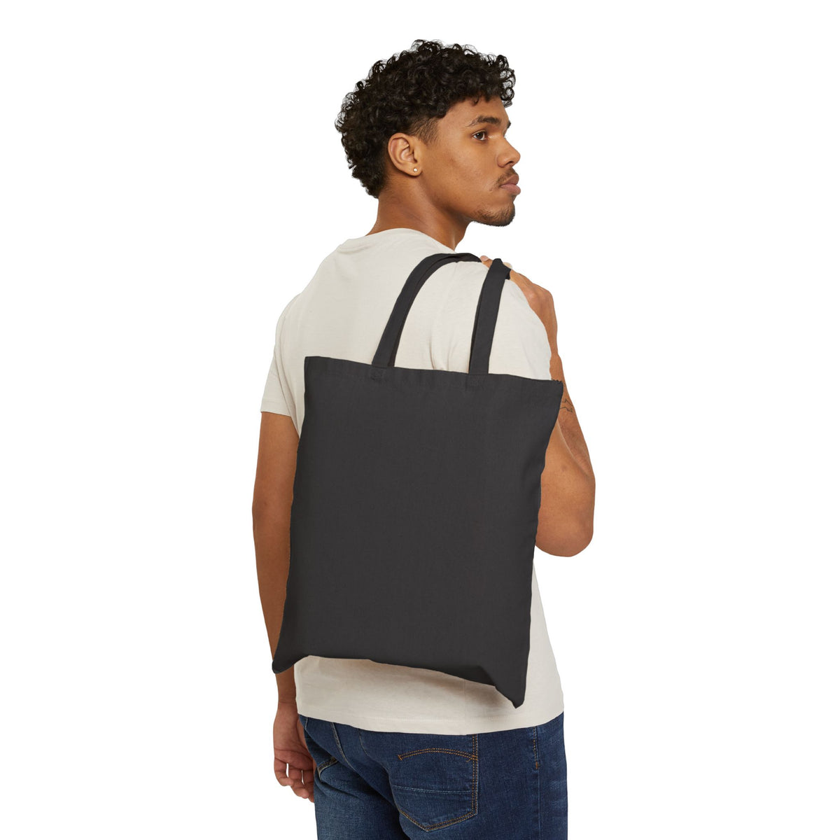 Halloween Pumpkin Tote - "Here For The Boos" Cotton Canvas Bag