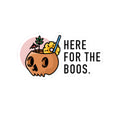 Halloween 'Here for the Boos' Kiss-Cut Sticker