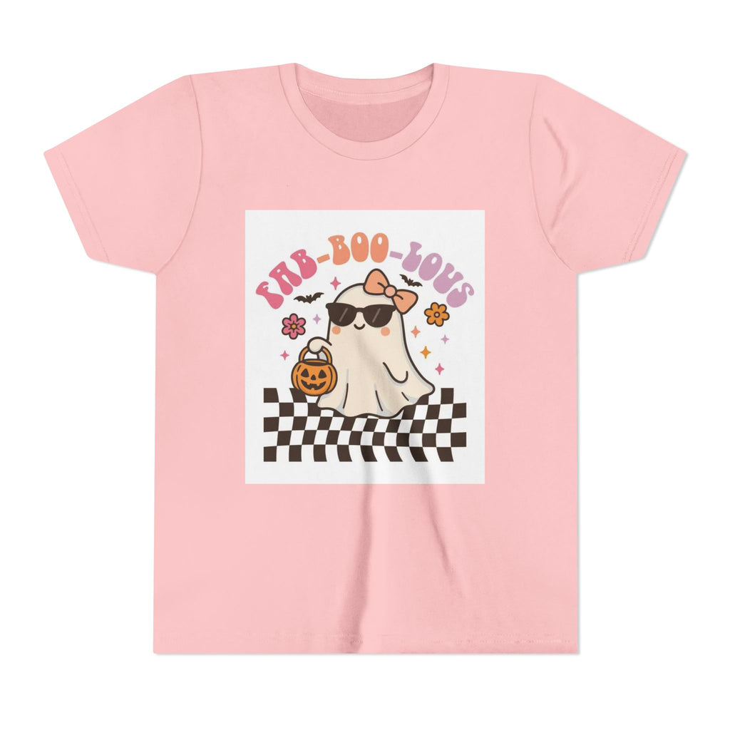 Youth Tee — "Fab-Boo-Lous" Cute Ghost Halloween Shirt